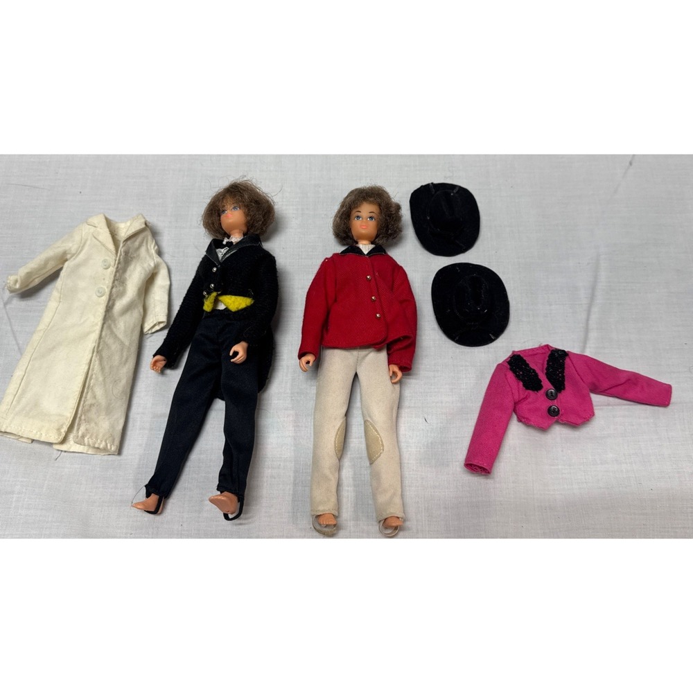 Vintage 2 Breyer Show Jumper Rider Figure Dolls Brenda 7.5 inch Dressed
